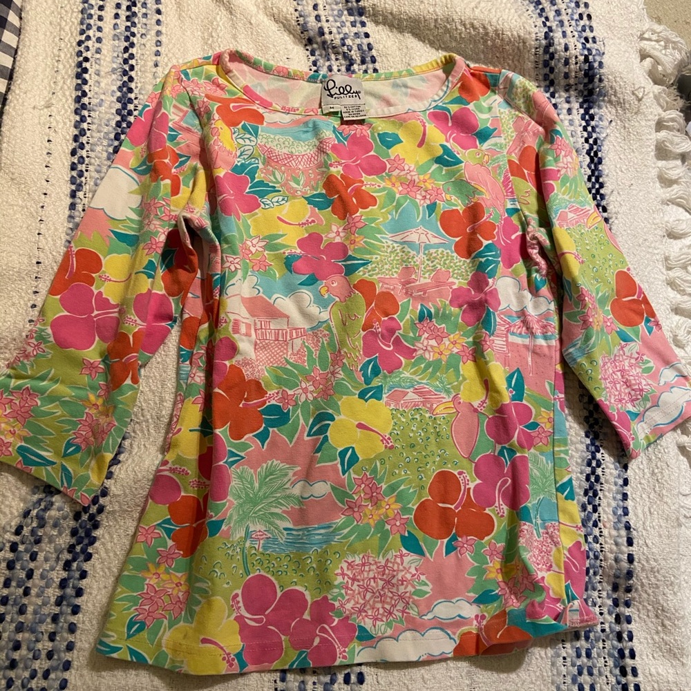 Lilly Pulitzer 1/2 length long sleeve top